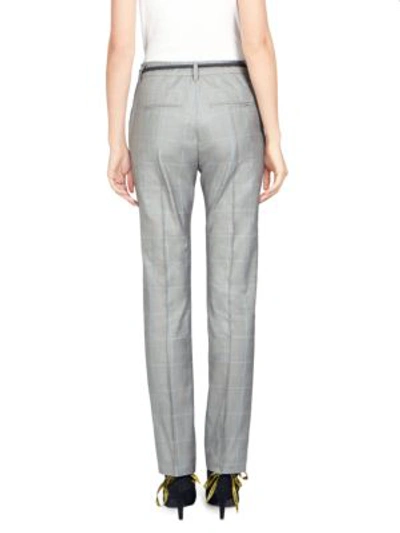 Shop Off-white Checked Cigarette Pants In Grey
