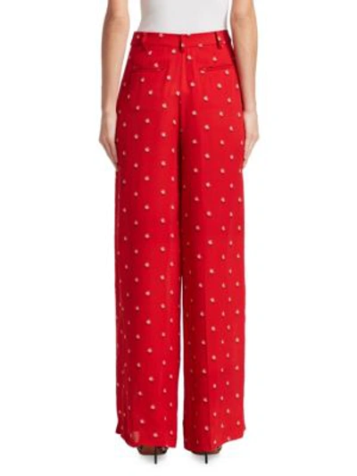 Shop Valentino Rose Bud Trousers In Rose Budberry