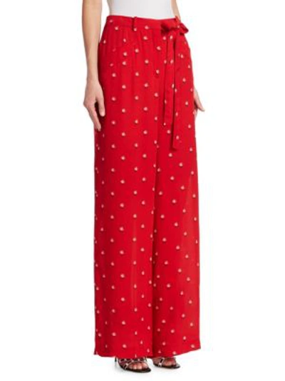 Shop Valentino Rose Bud Trousers In Rose Budberry