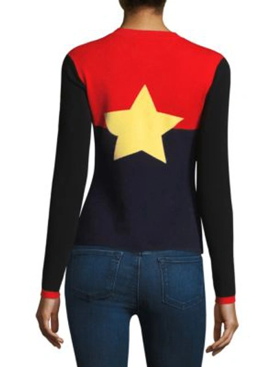 Shop Diane Von Furstenberg Star Sweater In Poppy Multi