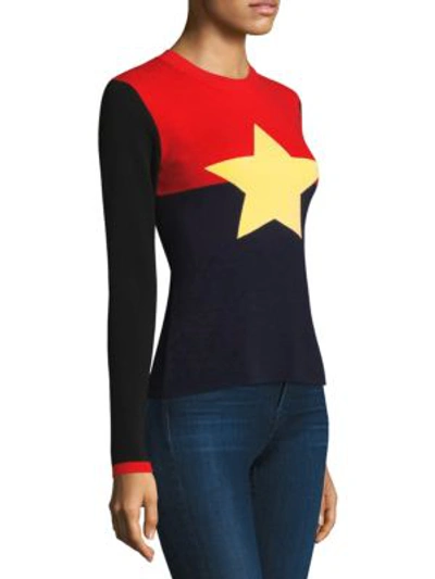 Shop Diane Von Furstenberg Star Sweater In Poppy Multi