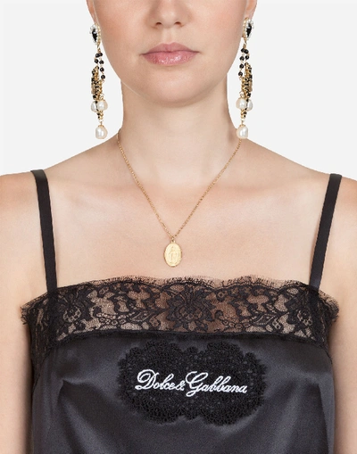 Shop Dolce & Gabbana Silk Top In Black