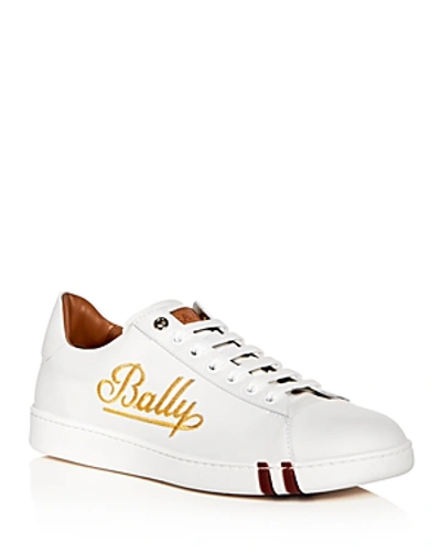 Shop Bally Men's Winston Leather Lace Up Sneakers In 0300 White