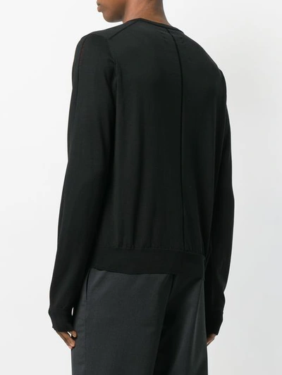 Shop Oamc Fine Knit Jumper In Black