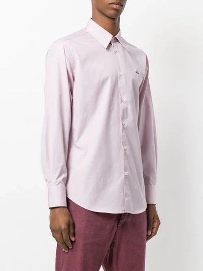 Shop Vivienne Westwood Contrast Logo Shirt - Pink
