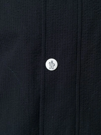 Moncler Varsity Bomber Jacket In Blue