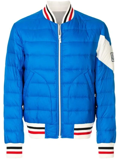 Shop Moncler Padded Jacket - Blue