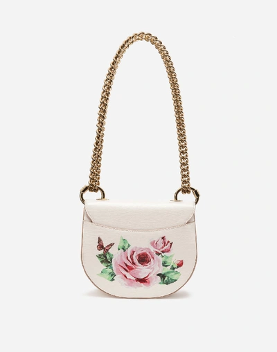 Shop Dolce & Gabbana Small Wifi Bag In Calfskin With Embroidery In Pink