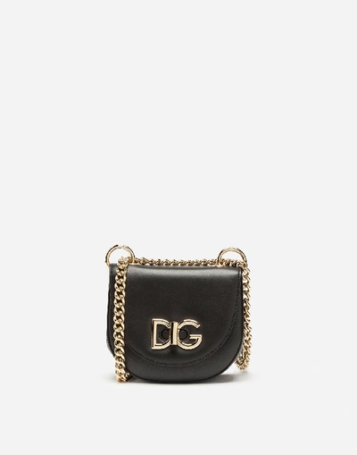 Shop Dolce & Gabbana Small Wifi Bag In Calfskin In Black