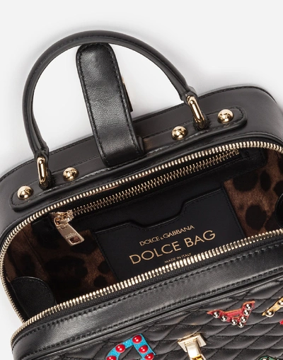 Shop Dolce & Gabbana Dolce Soft Bag In Matelassé Nappa Leather In Black