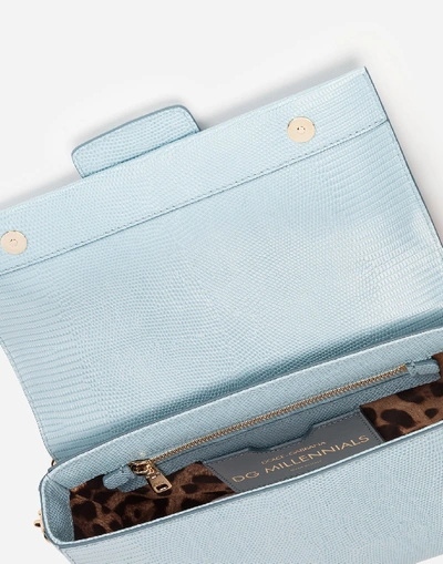 Shop Dolce & Gabbana Dg Millennials Bag In Leather In Azure