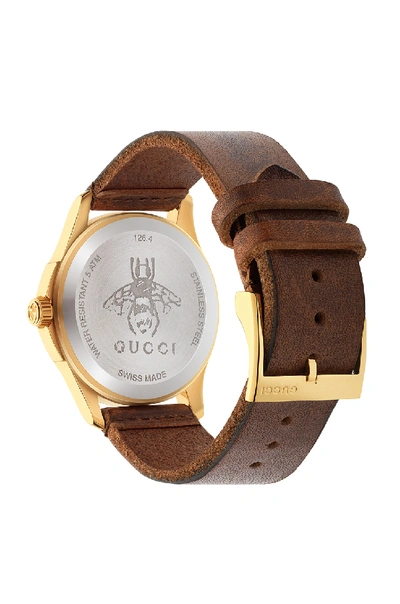 Shop Gucci 38mm Le Marche Des Merveilles Tiger Head Watch In Brown