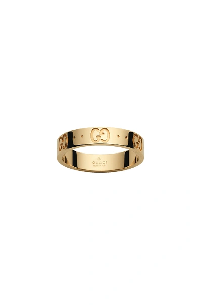 Shop Gucci Icon Thin Band In Metallics