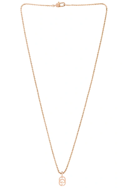 Shop Gucci Gg Running Necklace In Metallics