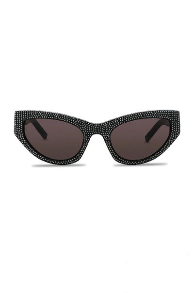 Shop Saint Laurent Grace Sunglasses In Black.