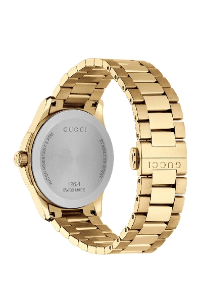 Shop Gucci 38mm G-timeless Bracelet Watch In Yellow Gold