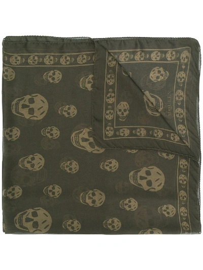 skull motif scarf