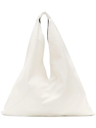 Shop Mm6 Maison Margiela Japanese Shoulder Bag - White