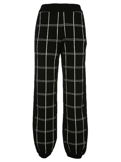 Shop Chloé Checked Trousers In Black