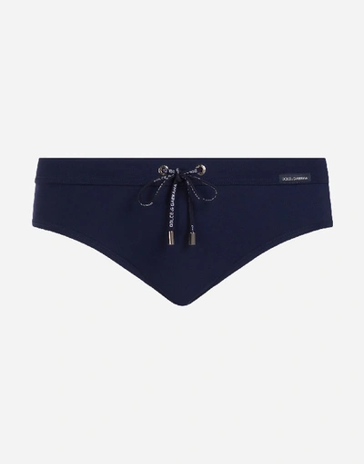 Shop Dolce & Gabbana Beach Briefs In Blue