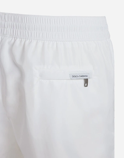 Shop Dolce & Gabbana Short Swimming Trunks In White
