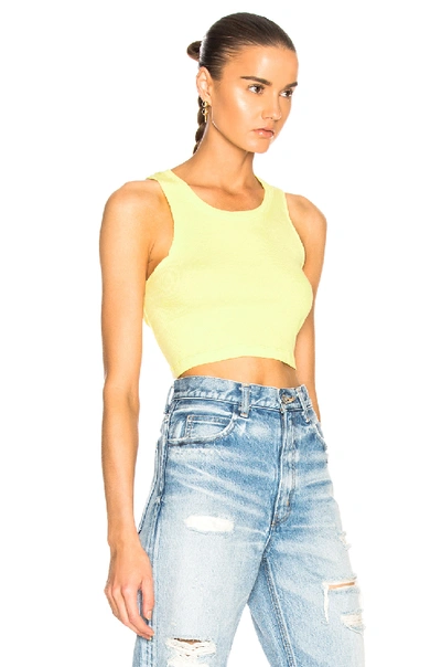 Shop Cotton Citizen Venice Crop Tank In Yellow