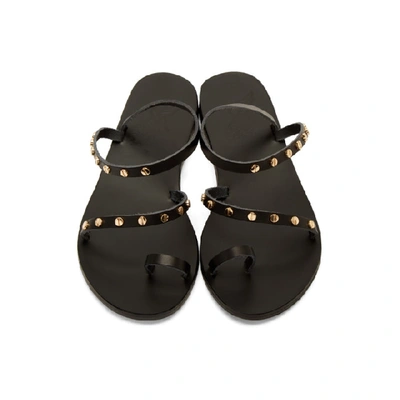 Shop Ancient Greek Sandals Black Apli Eleftheria Nails Sandals