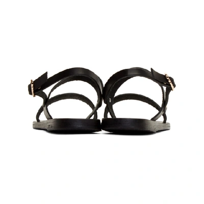 Shop Ancient Greek Sandals Black Leather Clio Sandals
