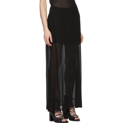 Shop Ann Demeulemeester Black Double Layer Skirt In 099 Black