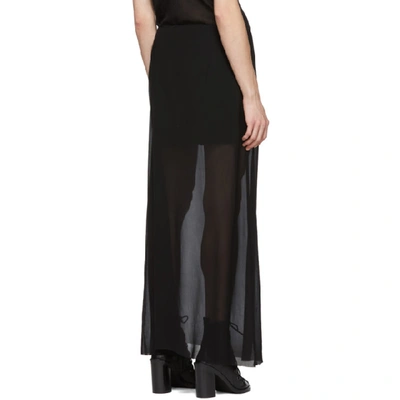 Shop Ann Demeulemeester Black Double Layer Skirt In 099 Black