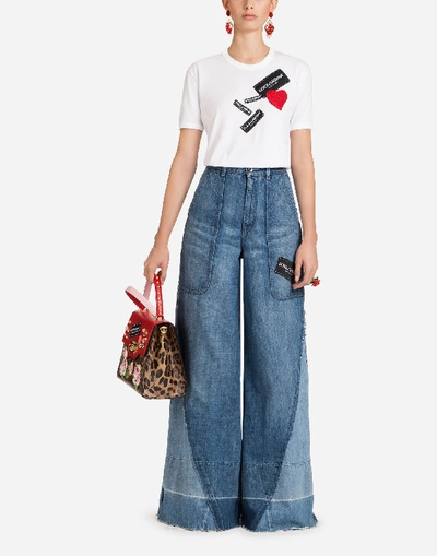 Shop Dolce & Gabbana High-waisted Fit Jeans In Denim In Blue