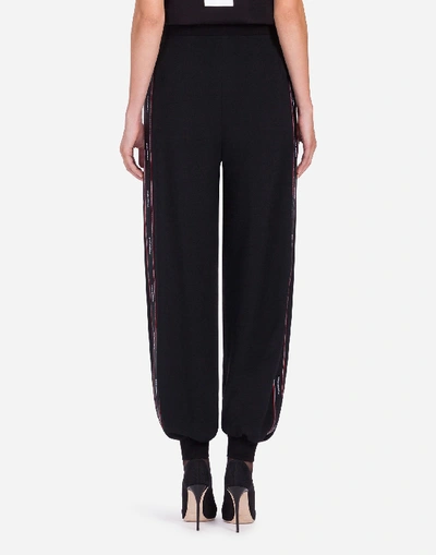 Shop Dolce & Gabbana Jogging Pants In Cady In Black