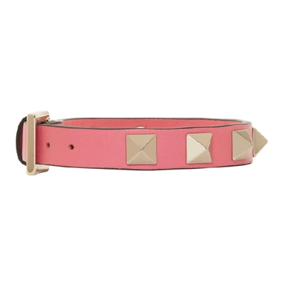 Shop Valentino Pink  Garavani Rockstud Bracelet