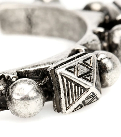 Shop Saint Laurent Marrakech Silver-toned Brass Bracelet