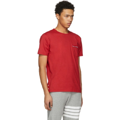 Shop Thom Browne Red Pocket T-shirt In 600 Red