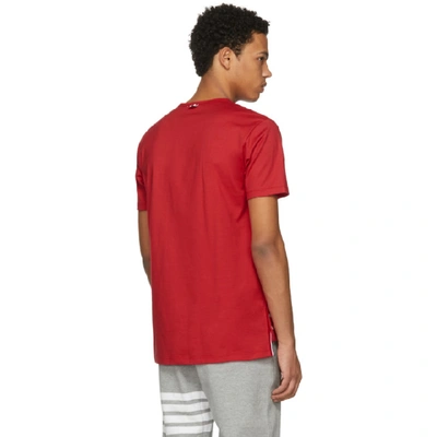 Shop Thom Browne Red Pocket T-shirt In 600 Red