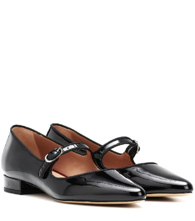Shop Alexa Chung Leather Mary Jane Pumps In Black