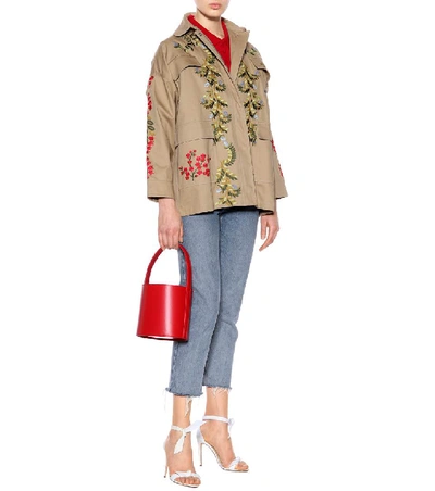 Shop Red Valentino Embroidered Cotton Jacket
