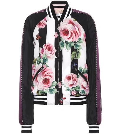Shop Dolce & Gabbana Reversible Bomber Jacket In Black