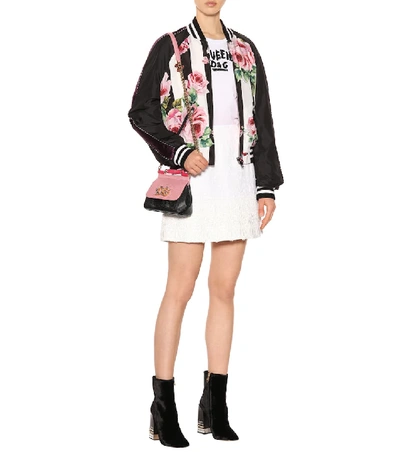 Shop Dolce & Gabbana Reversible Bomber Jacket In Black