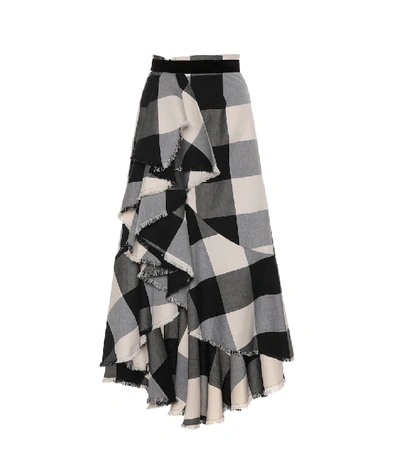 Shop Johanna Ortiz Basque Del Apache Cotton-blend Skirt In Black