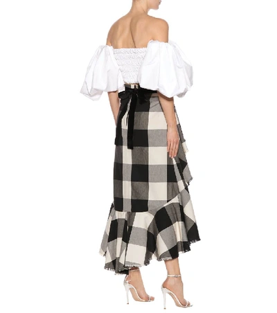 Shop Johanna Ortiz Basque Del Apache Cotton-blend Skirt In Black