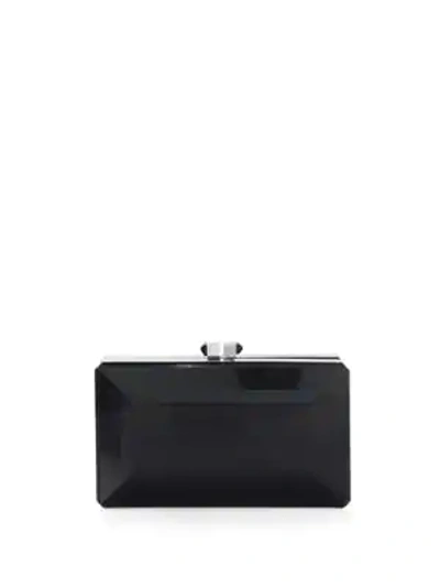 Shop Judith Leiber Reflection Rectangle Clutch In Silver Black