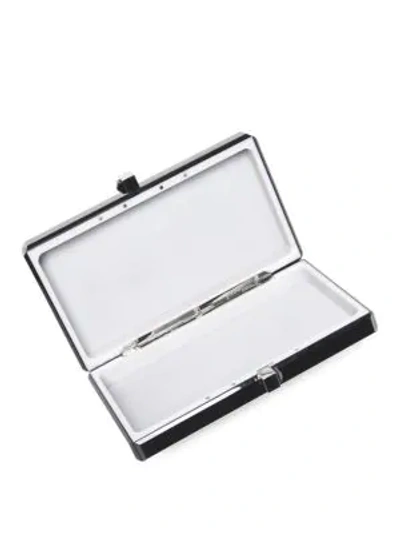 Shop Judith Leiber Reflection Rectangle Clutch In Silver Black