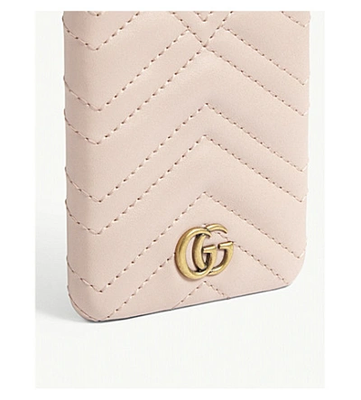 Shop Gucci Gg Marmont Quilted Leather Iphone 7 Plus Case In Perfect Pink