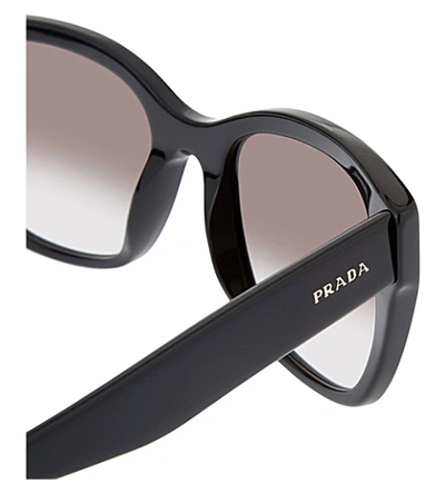 Prada Pr09s Triangle Accented Square-framed Sunglasses In Black | ModeSens
