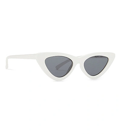 Shop Le Specs The Last Lolita Cat-eye Sunglasses In Whitesmoke Mono
