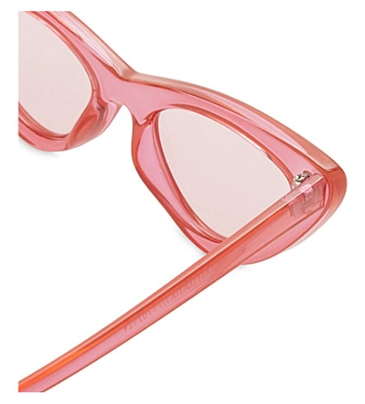 Shop Le Specs The Last Lolita Cat-eye Sunglasses In Hot Pik Pik Flash Mirror