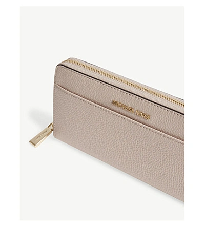 Shop Michael Michael Kors Mercer Continental Leather Wallet In Soft Pink