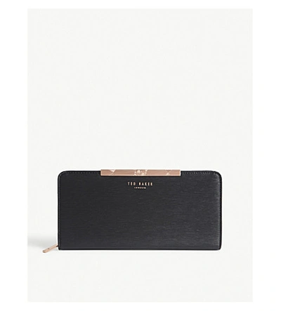 Shop Ted Baker Matinee Leather Wallet In Black